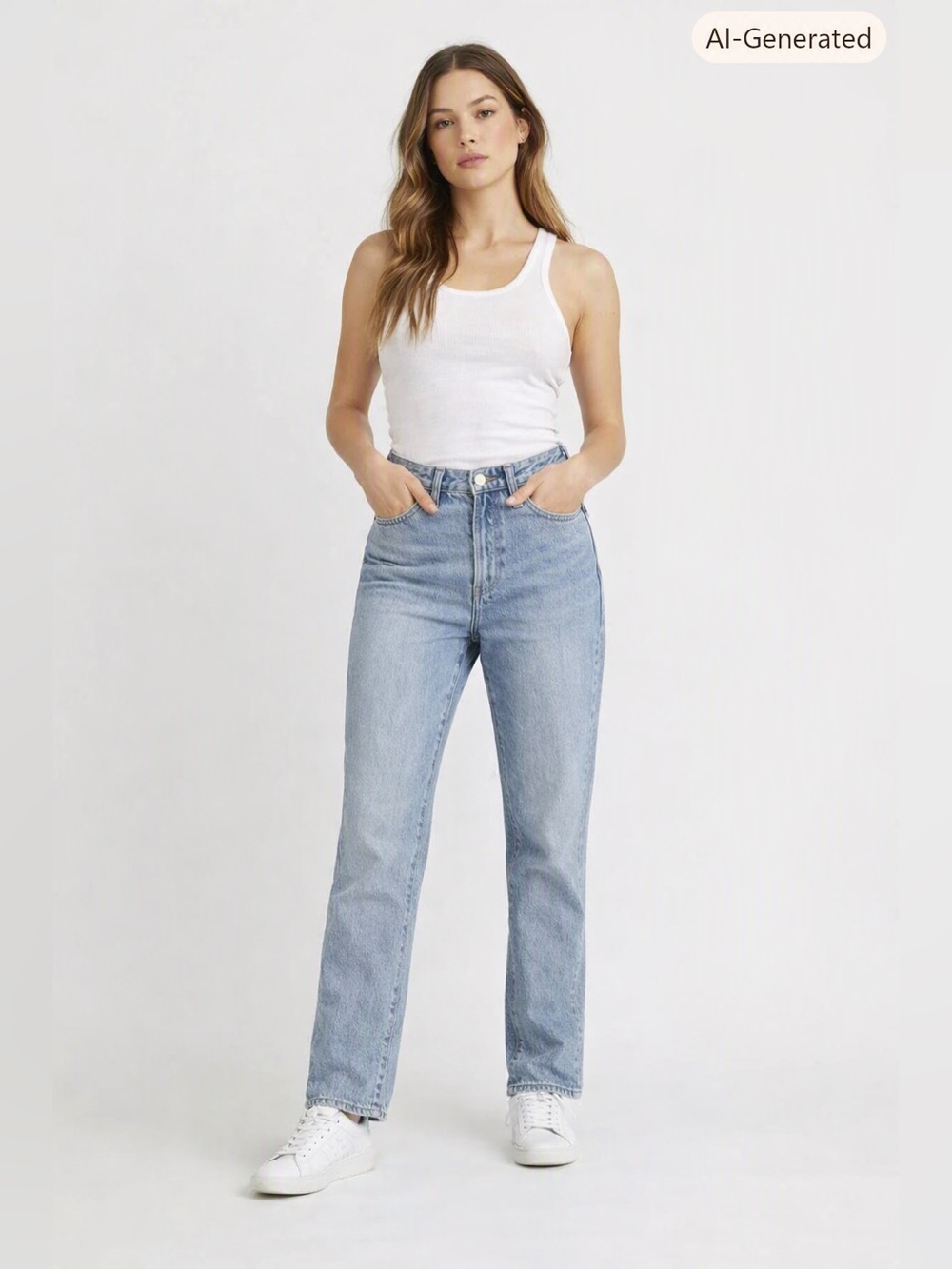 Denim Forum The Nina Super High Cigarette Jeans Light Wash 23 Organic Cotton